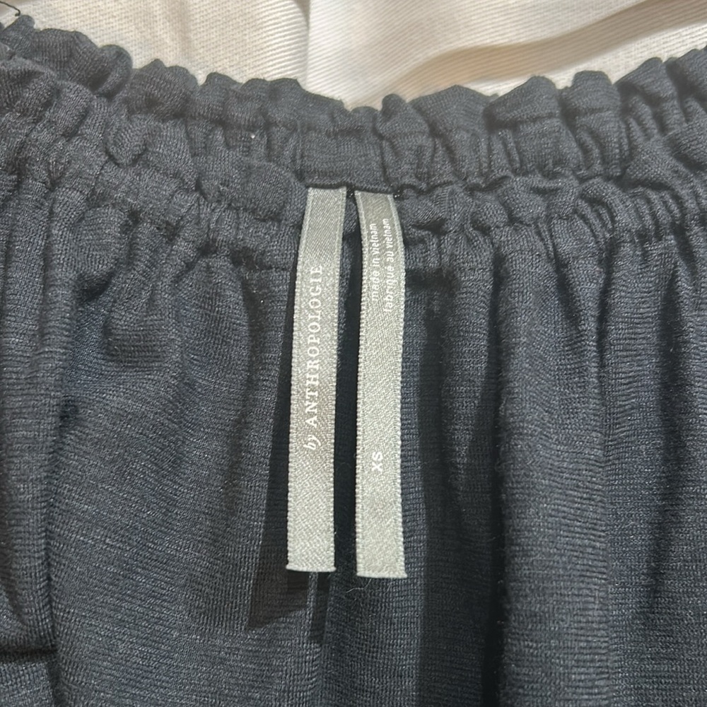 ANTHROPOLOGIE Black Blouse with Bell Sleeves Size XS - Picture 5 of 6